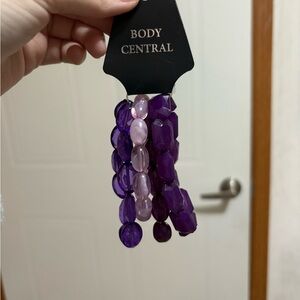 Body Central Purple beaded bracelets